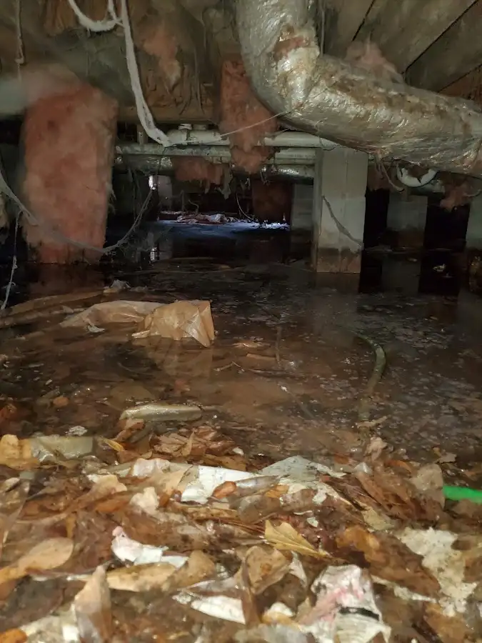 Crawl space flood assessment for Commercial Water Damage Restoration in Granger