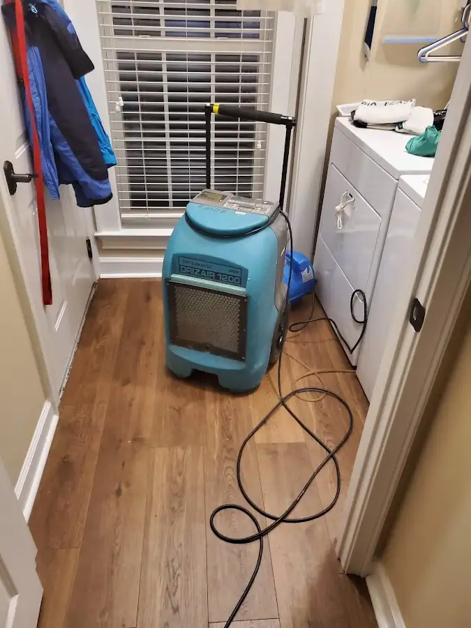 Commercial dehumidifier deployed for Flood Damage Cleanup in Granger
