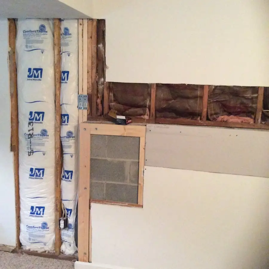 Wall insulation replacement during Structural Drying in Granger